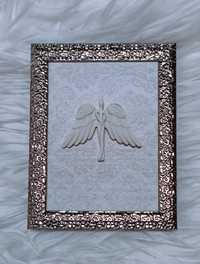 Anioł w srebrnej mini ramce 7,5 cm x 10 cm