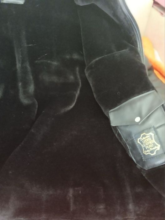 Зимняя кожаная куртка