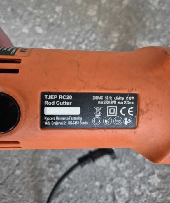 Przecinarka do prętów TJEP RC20 Rod Cutter -zadbana, 100% sprawna!