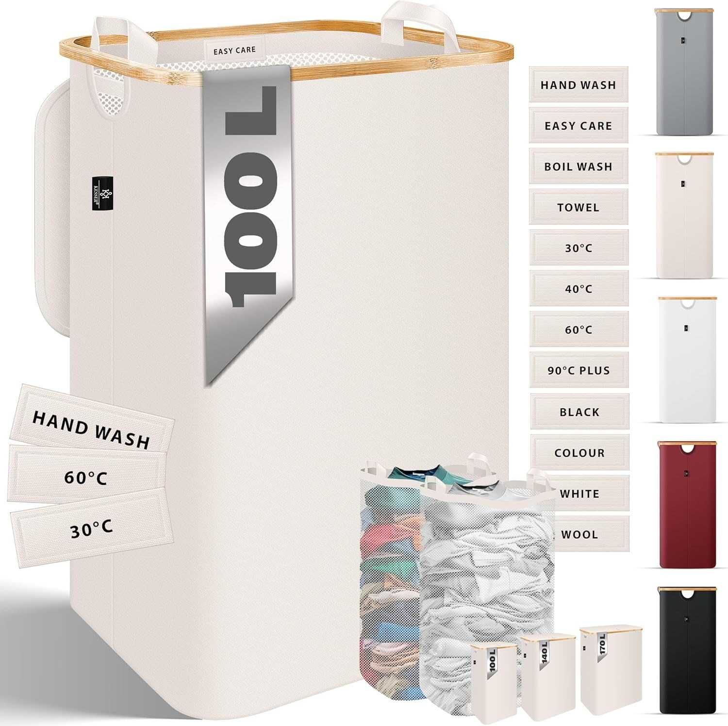 Nowy kosz na pranie/ KESSER sorter 140L / organizer ubrań !4418!
