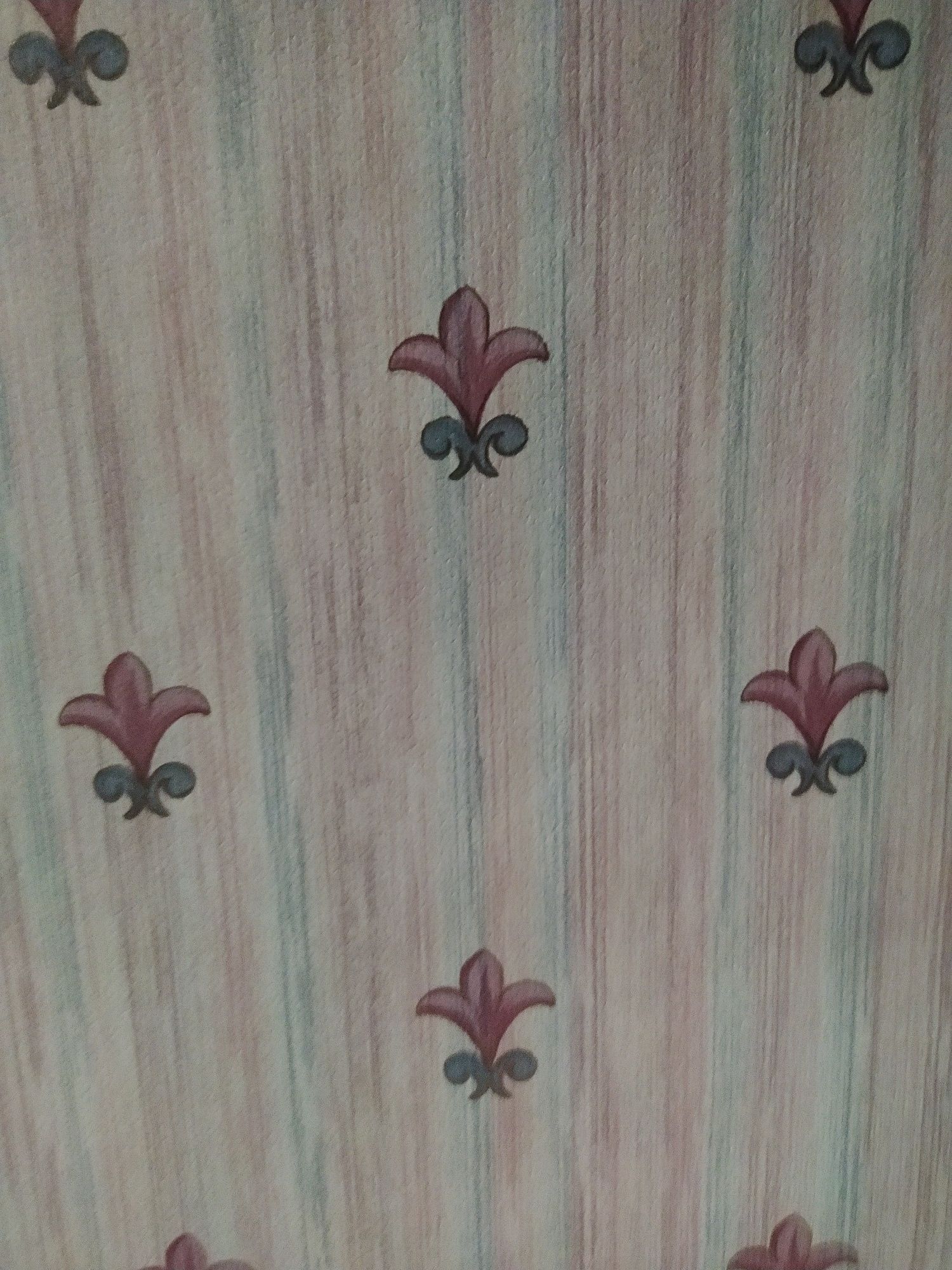 rolos de papel parede e barras embalagem original (flor de lis)