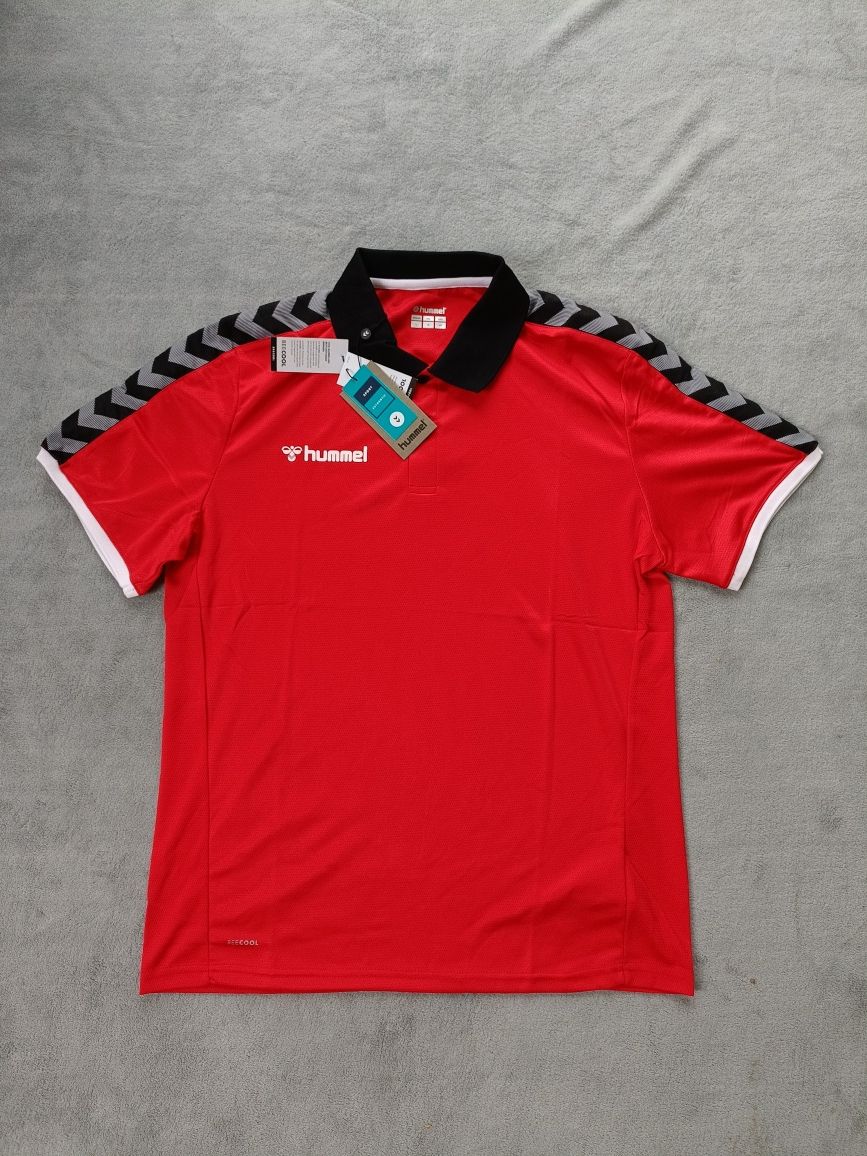 Hummel koszula polo męska czerwona r. L
