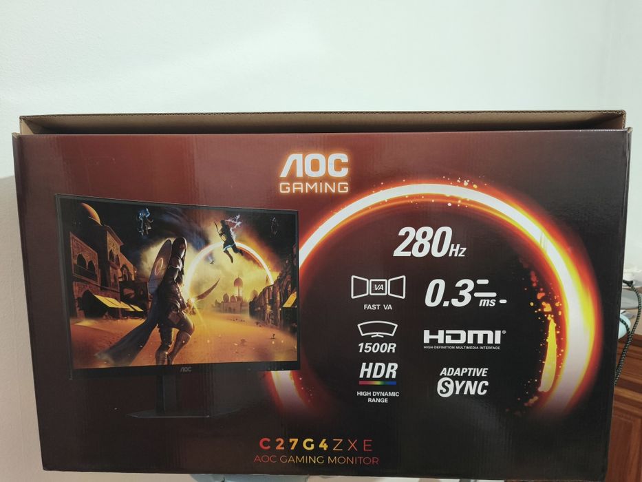Monitor AOC curvo 27" com colunas Trust