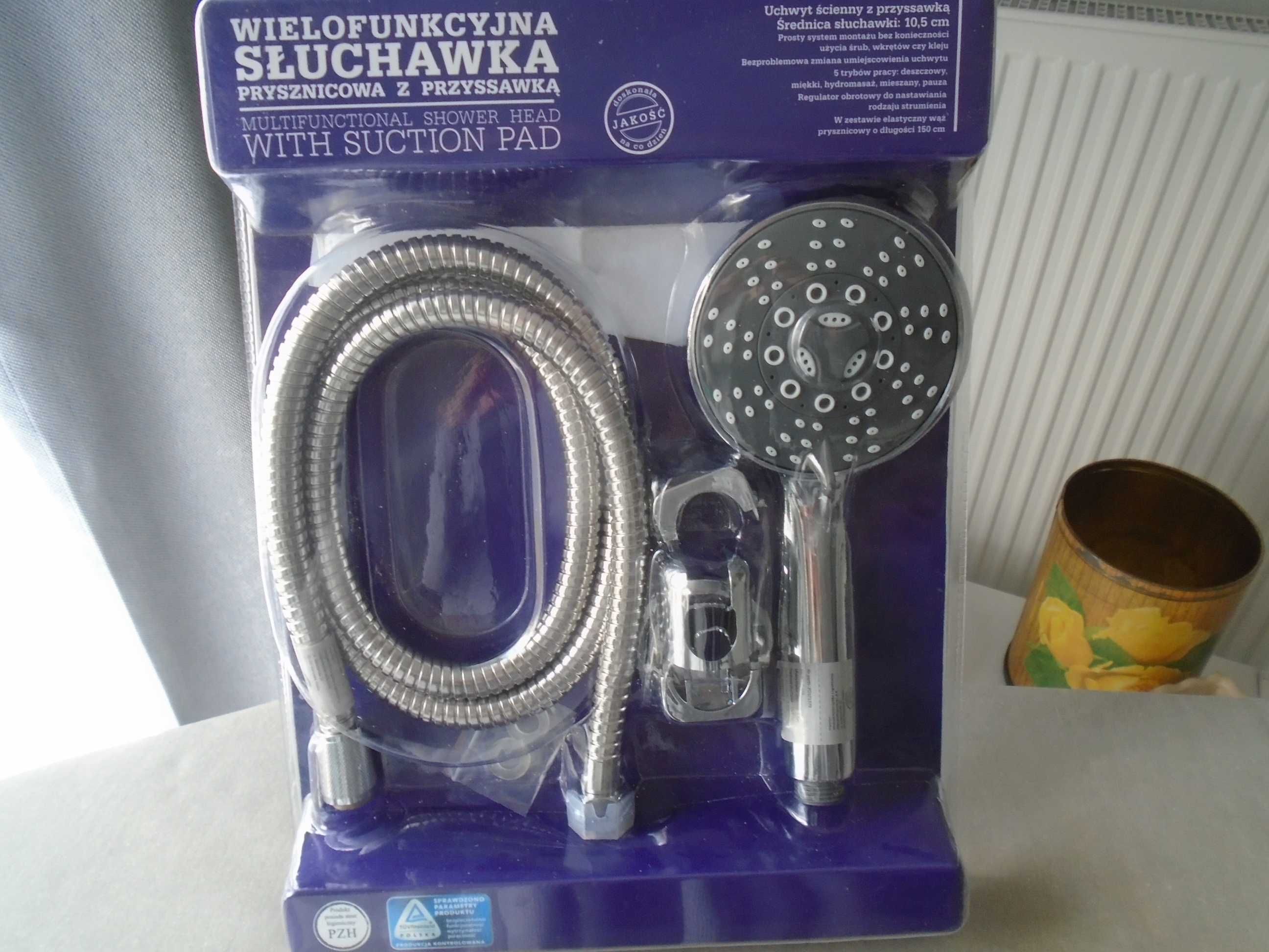 prysznicowy zestaw-słuchawka, wąż, uchwyt