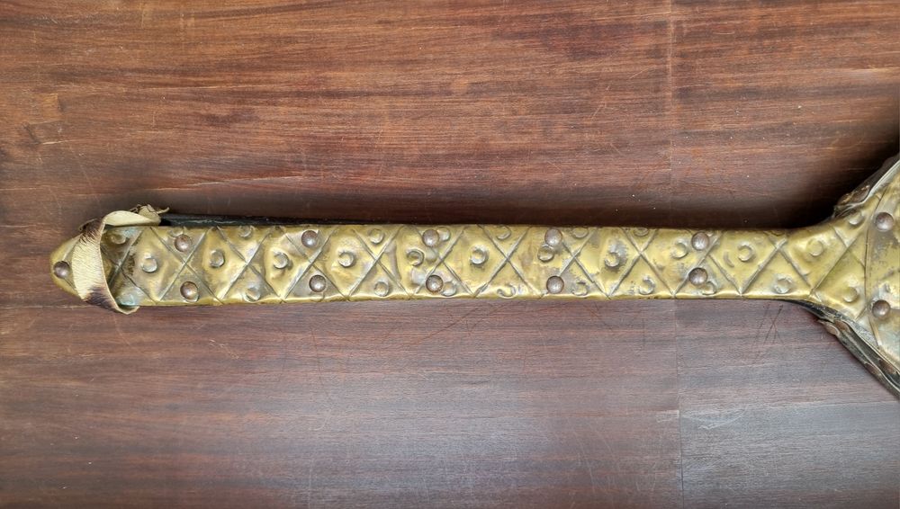 Fole em madeira e latão trabalhado