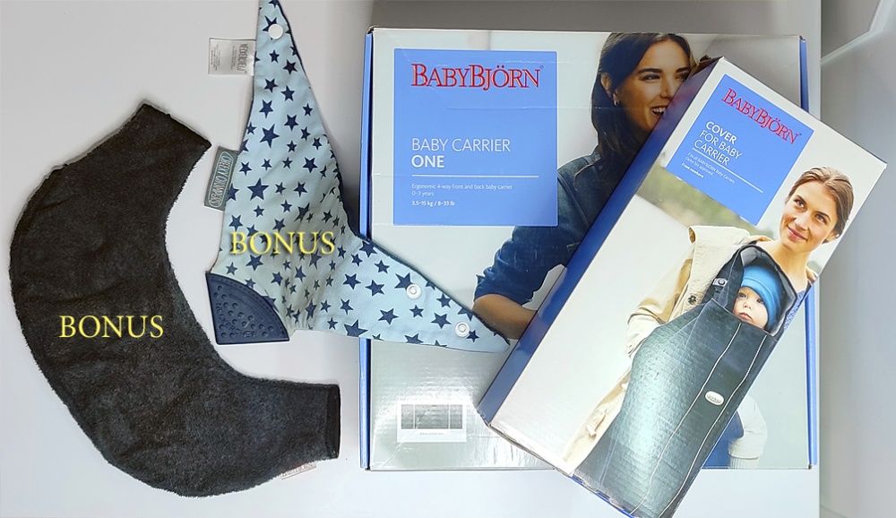 BabyBjorn переноска сумка-кенгуру + Флисовый чехол с капюшоном + Бонус
