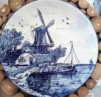 DELFT BLUE - holenderski talerz dekoracyjny