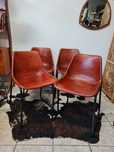 Krzesło skórzane,jadalniane w stylu skandynawskim, vintage design,LOFT