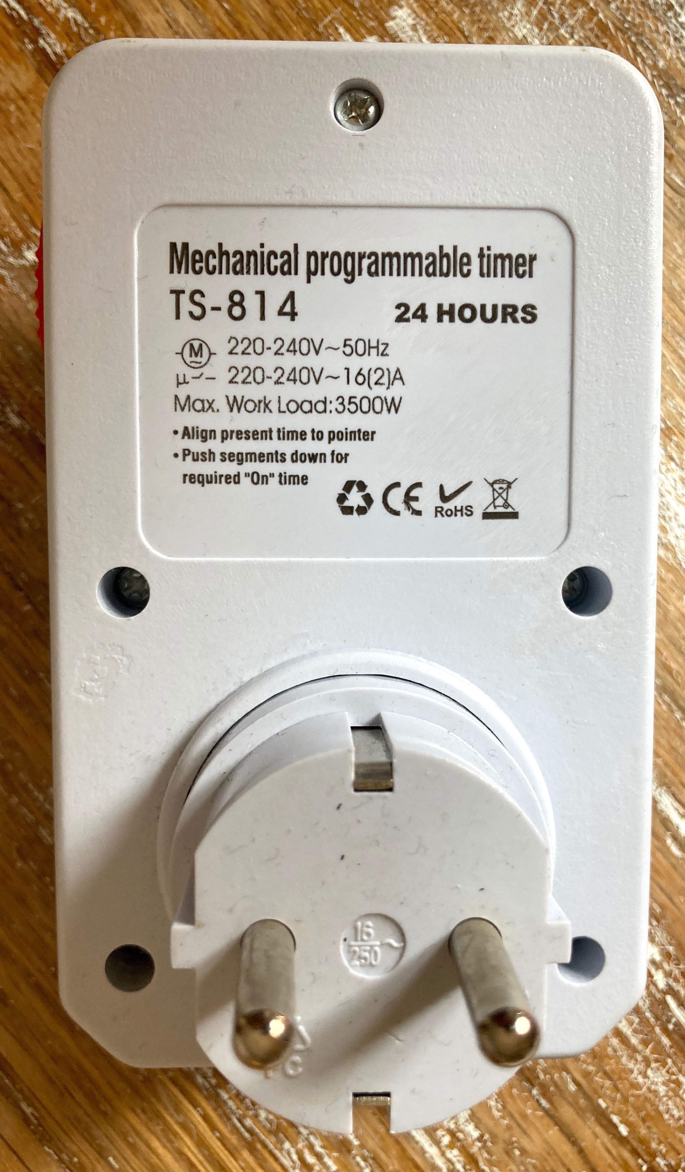 Programator czasowy timer analogowy 24h czasomierz TS-814