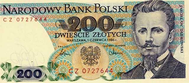 Banknot 200 zł Jarosław Dąbrowski