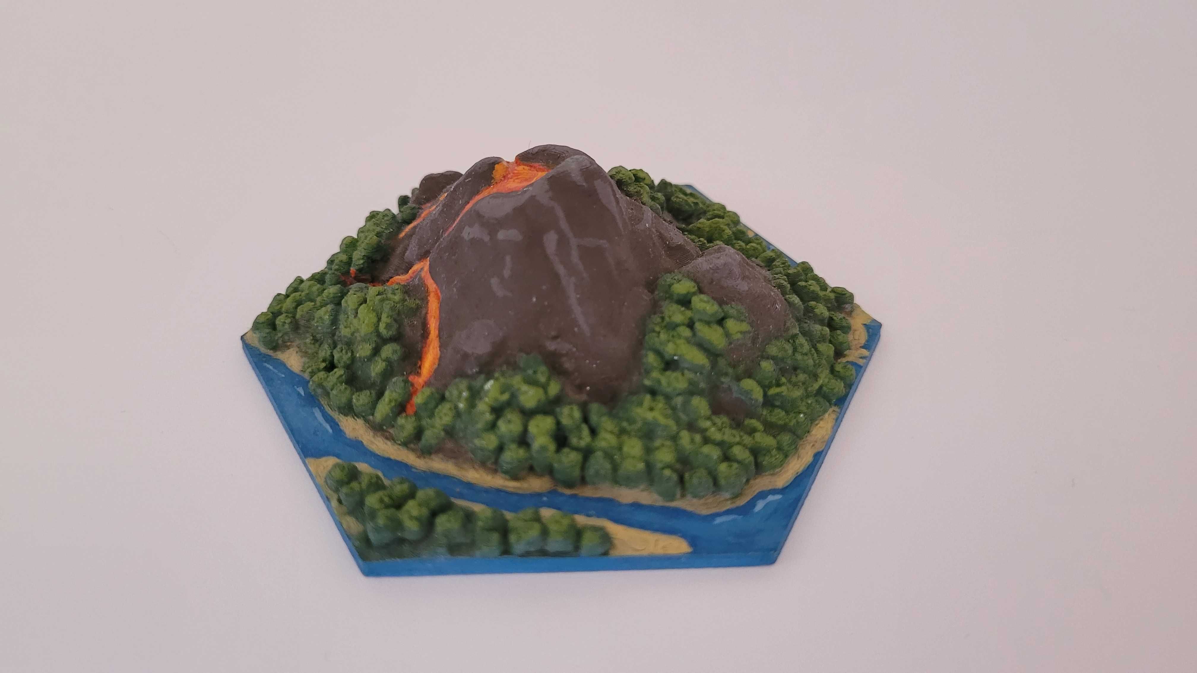 Kafelek wyspy wulkan 3D | Robinson Crusoe
