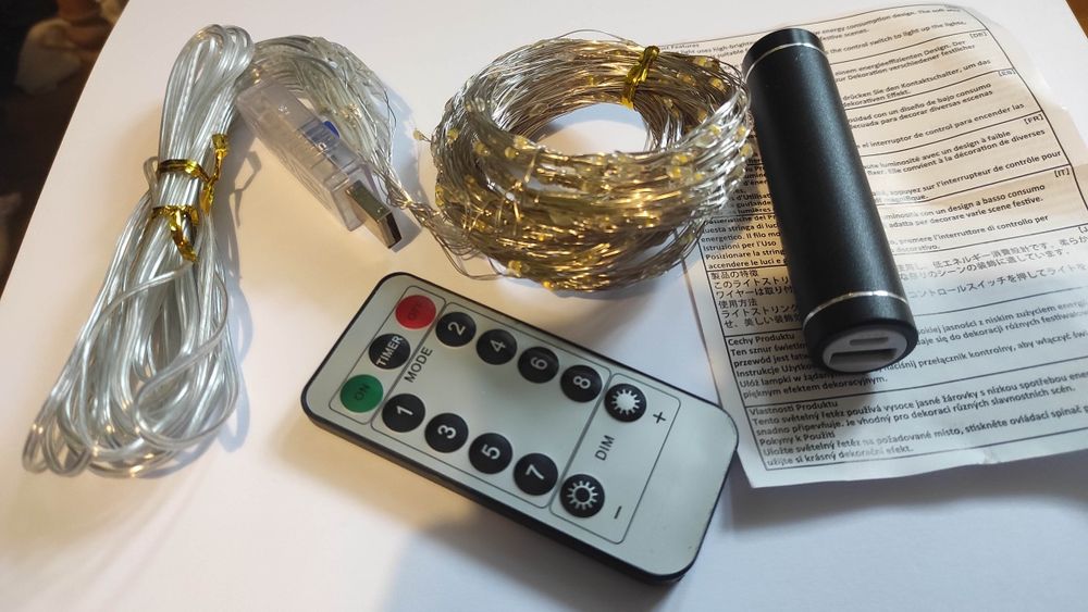 Гірлянда штора на юсб павербанк