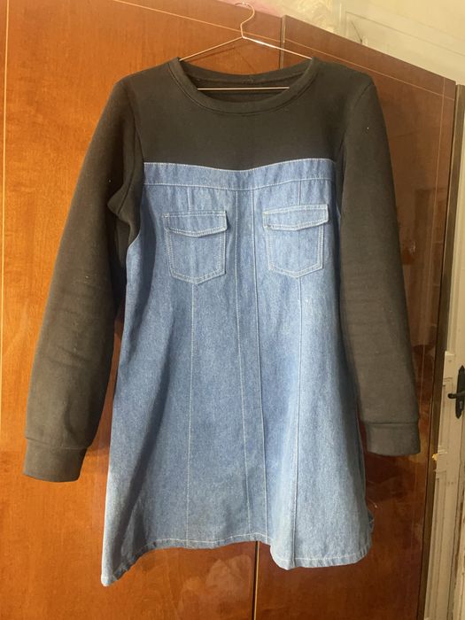 Джинсова сукня осінь/зима у гарному стані розмір м/l