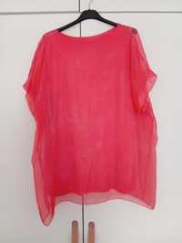 Blusa organza cor de coral