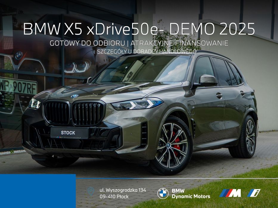 BMW X5 xDrive50e 489 KM pHEV - DEMO 2025 - Hak - Kamera 360 - HarmanKardon!