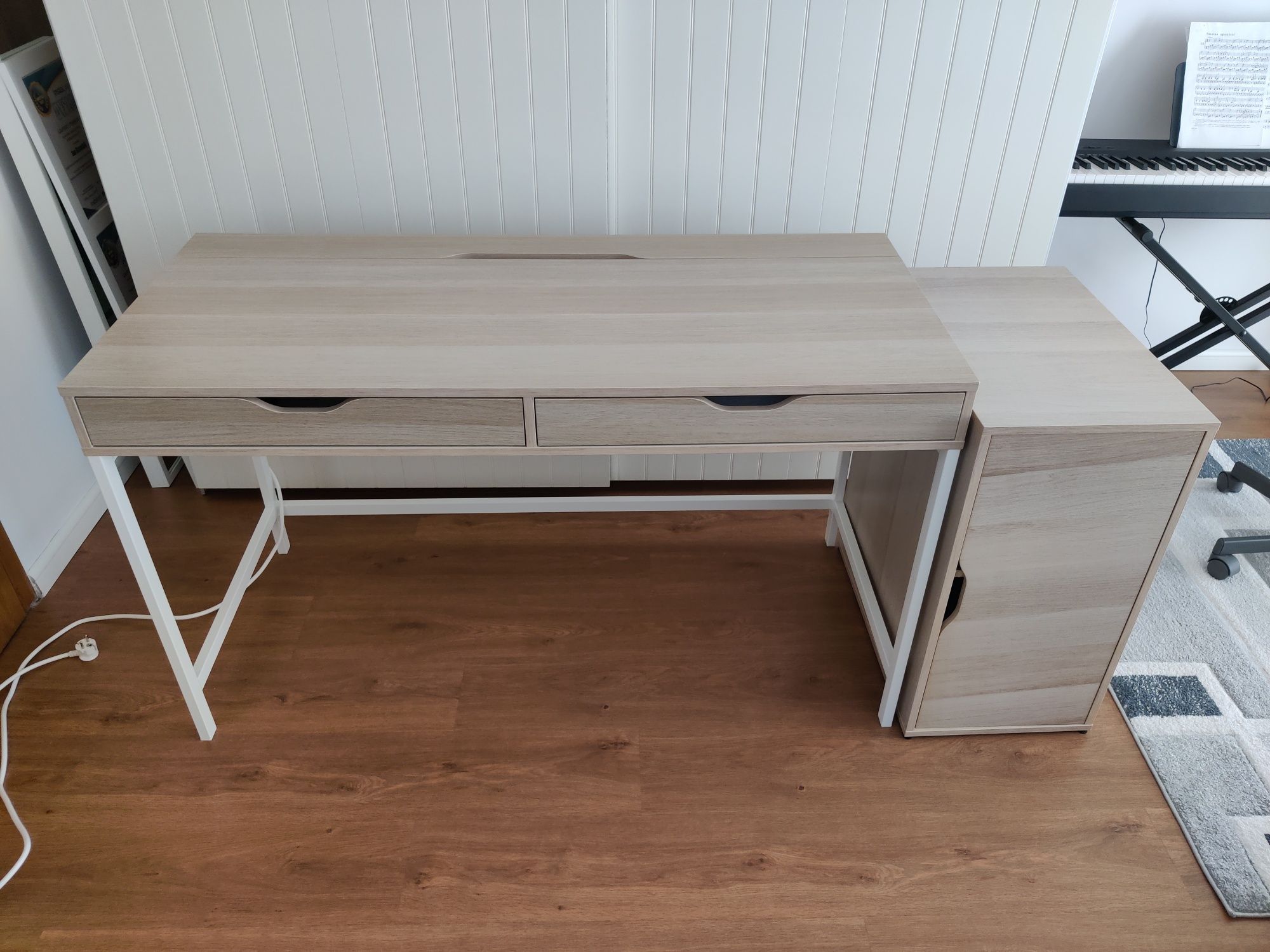 Biurko i szafka Alex Ikea dąb