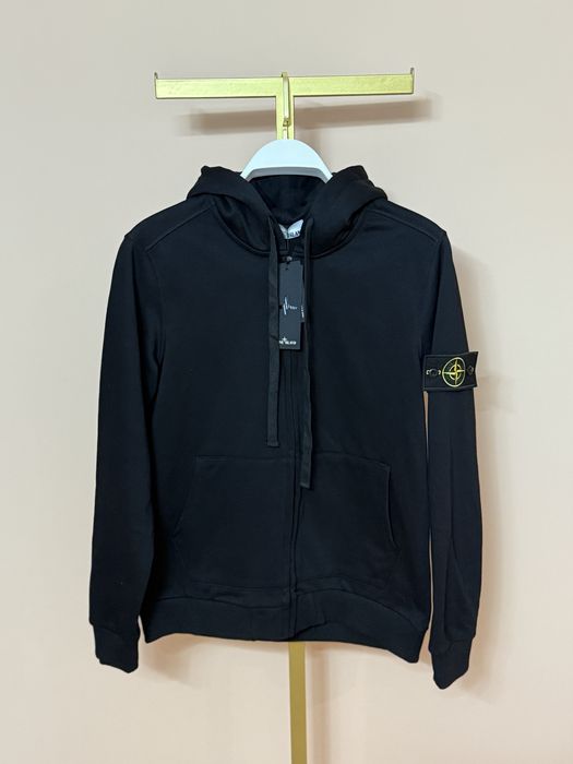 Stone Island zip hodie чорне