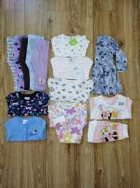 Paka ubranek bluzki legginsy komplety Sinsay Disney Pepco rozmiar 74