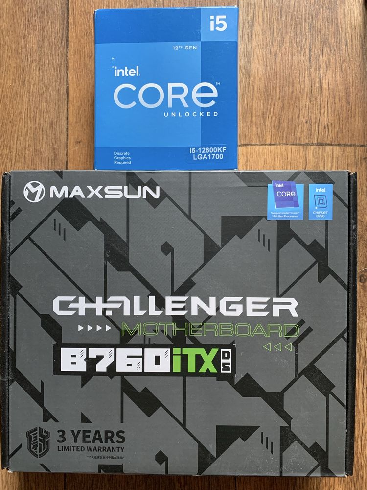 Процесор i5-12600kf /B760ITX Maxsun Challenger (DDR5)+WiFi 6, BT 5