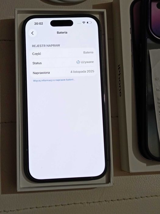 iPhone 14 pro - bdb stan - deep purple - dowód zakupu, case i pudełko