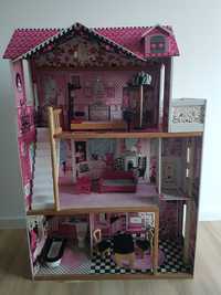Drewniany domek dla lalek Kidkraft Amelia różowy