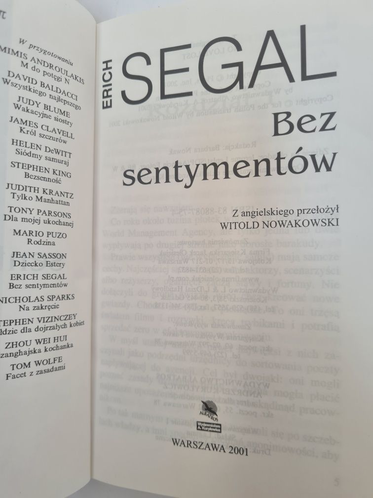 Bez sentymentów - Erich Segal