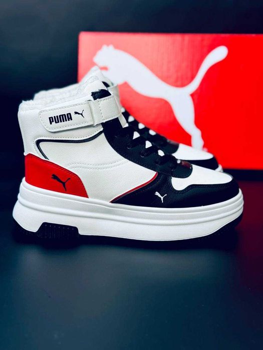 Puma женские зимние кроссовки на меху натуральная кожа красовки пума1