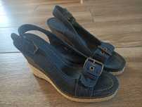 Buty espadryle sandały na koturnie jeansowe Reserved 39