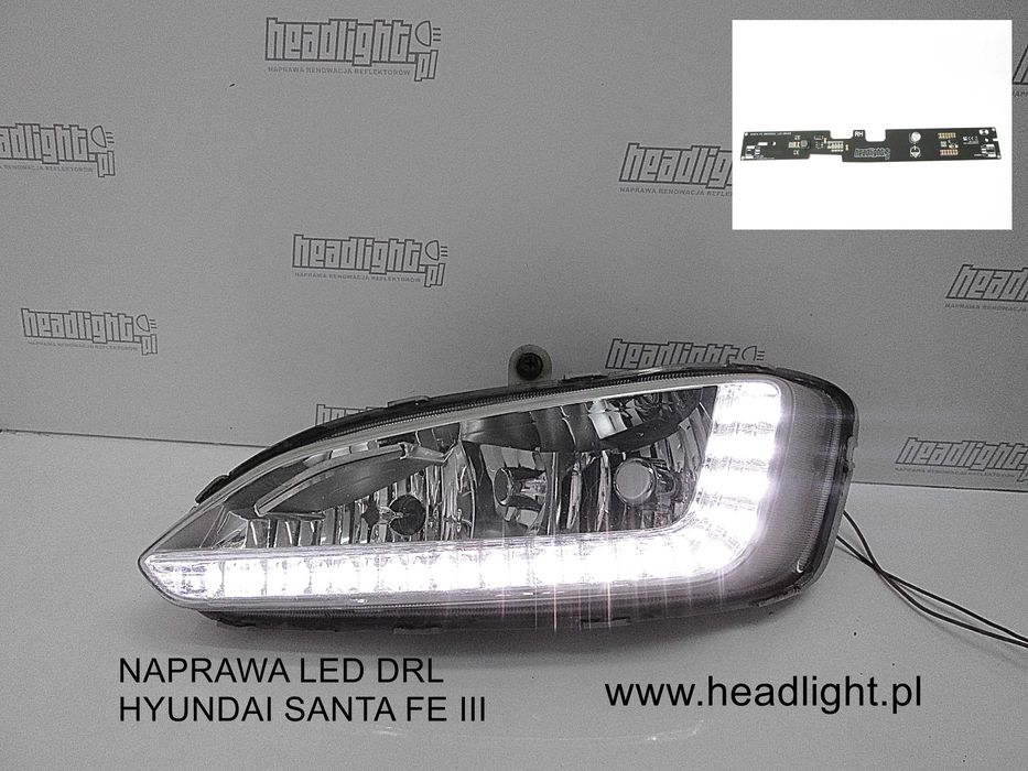 Naprawa LED Hyundai Santa fe  Regeneracja DRL  światła dzienne