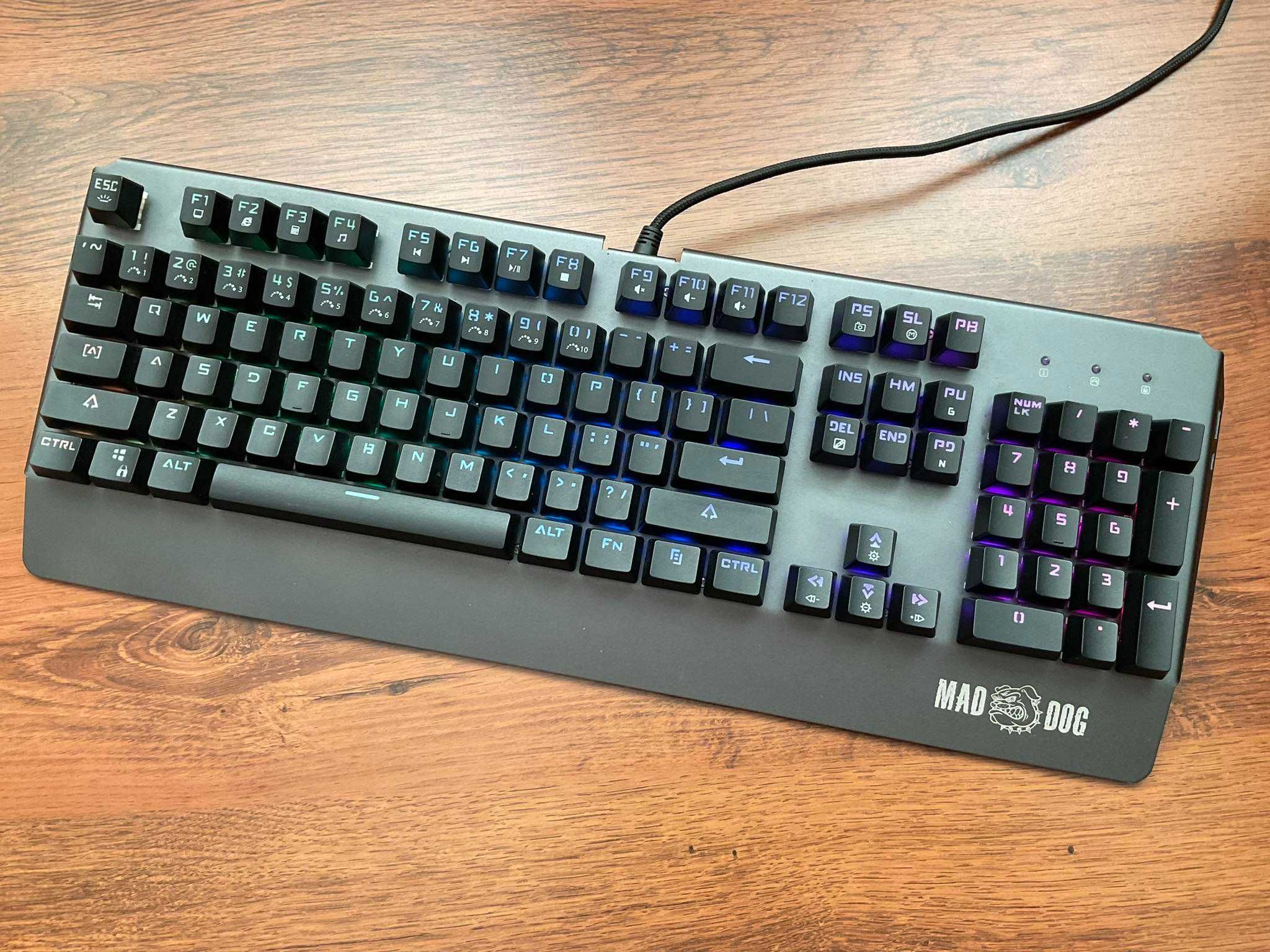 Klawiatura MAD DOG GK900 RGB OUTEMU Brown - JAK NOWA