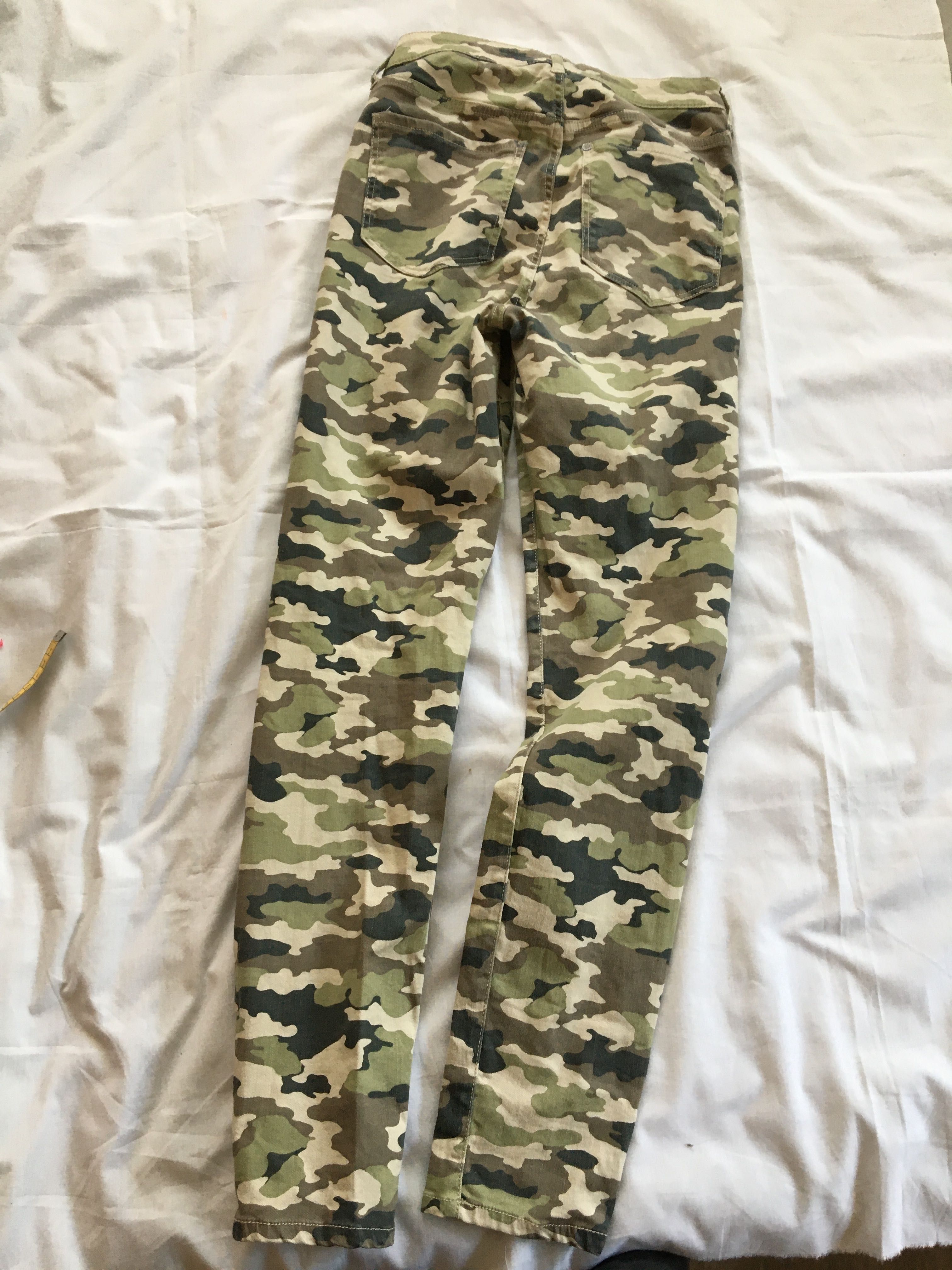 H&M 26/30, xs, Jegginsy z wysokim stanem, moro, elastyczne