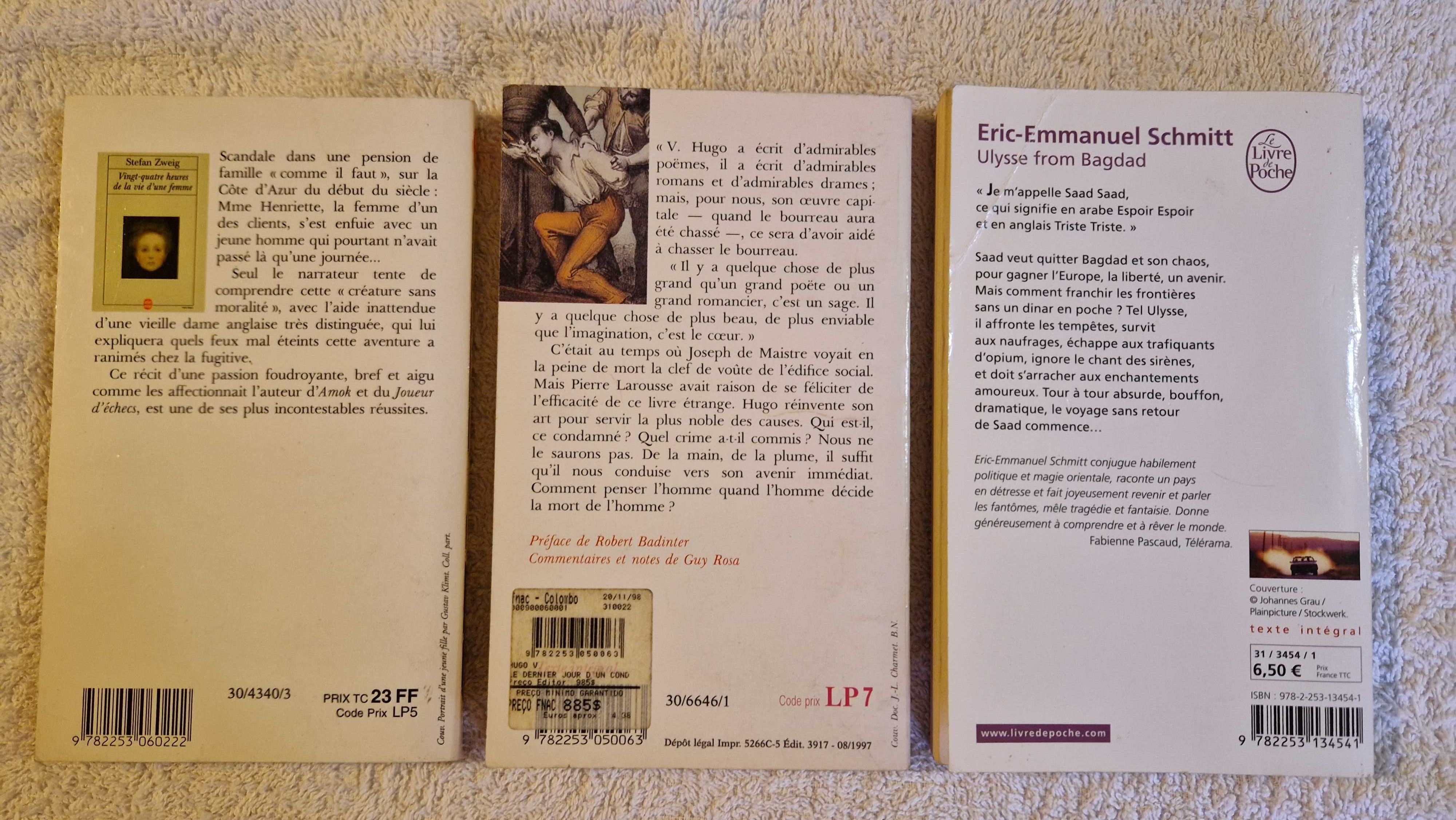 3 Livros Classiques de Poche em francês