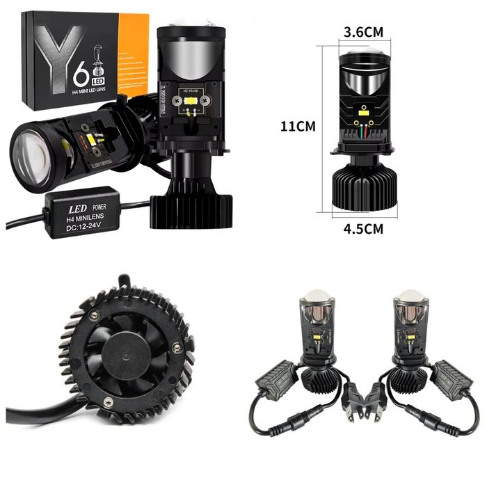 Лампа з лінзою Bi Led H4 цоколь Bi Led