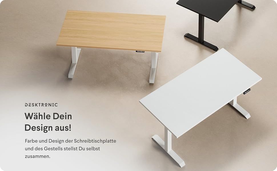 Blat biurkowy Desktronic 160x80 – kolor dąb, bialy, czarny
