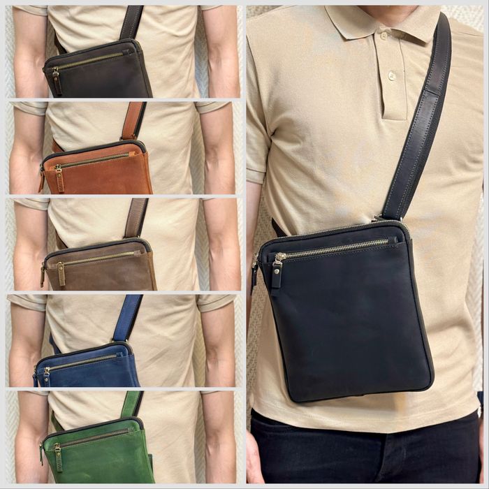 Сумка чоловіча шкіряна планшенка на плече SULLIVAN smvp161-3(22)