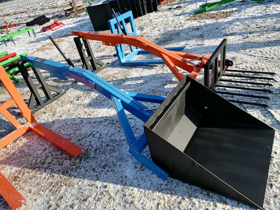 Podnośnik Widły do obornika Tur na linke, łycha na tył traktora