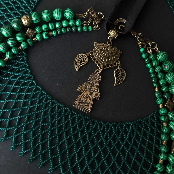 Набір прикрас в національному стилі "Лісова пісня"