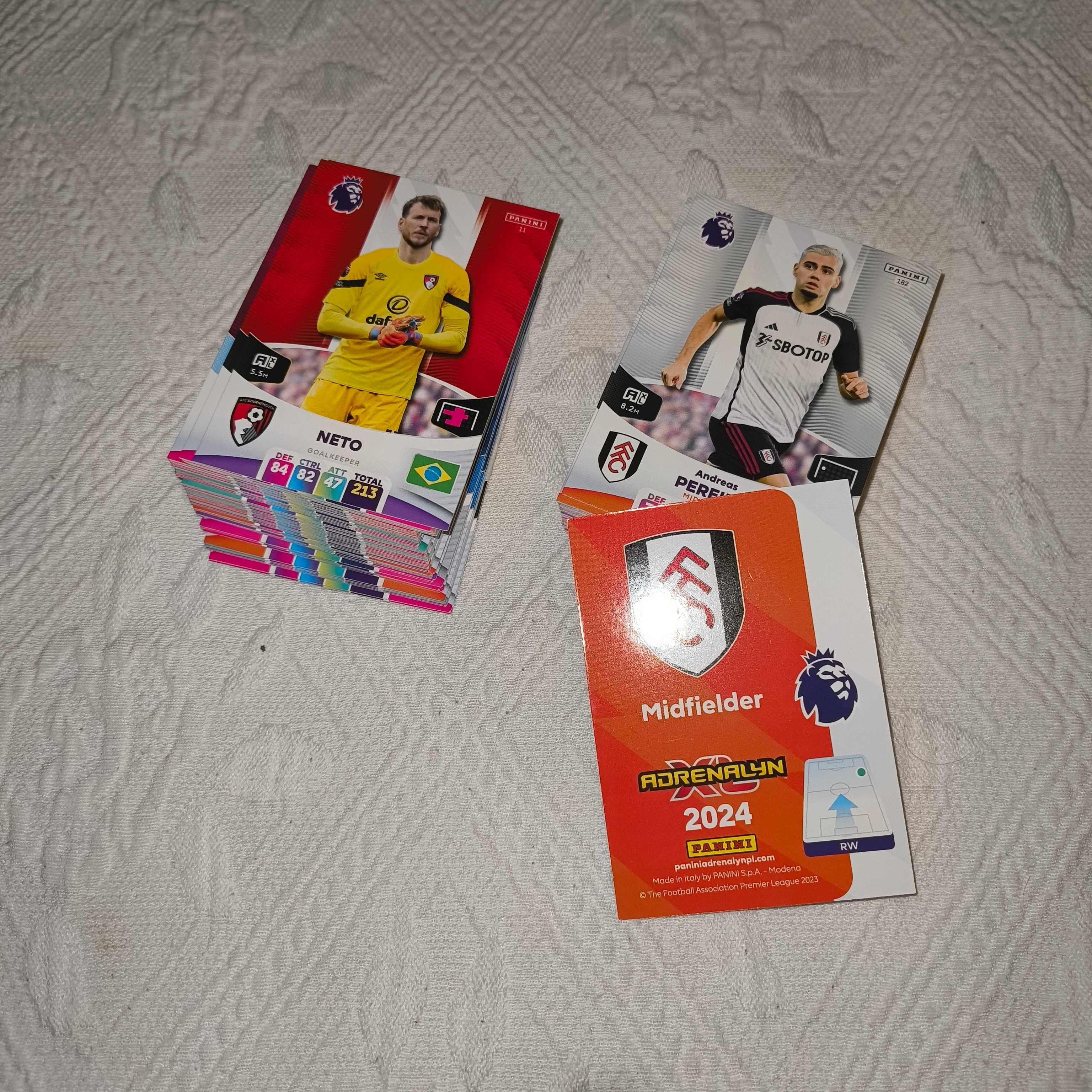 Lote 124 Cartas Premier League 2024 Panini