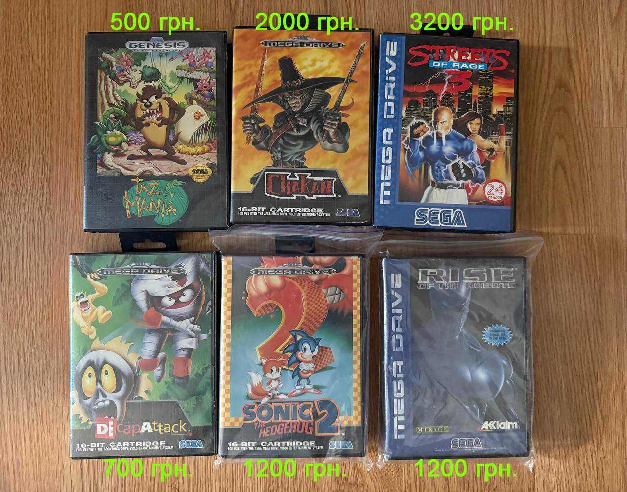 Картриджі Sega Mega Drive / Genesis — ретро колекція