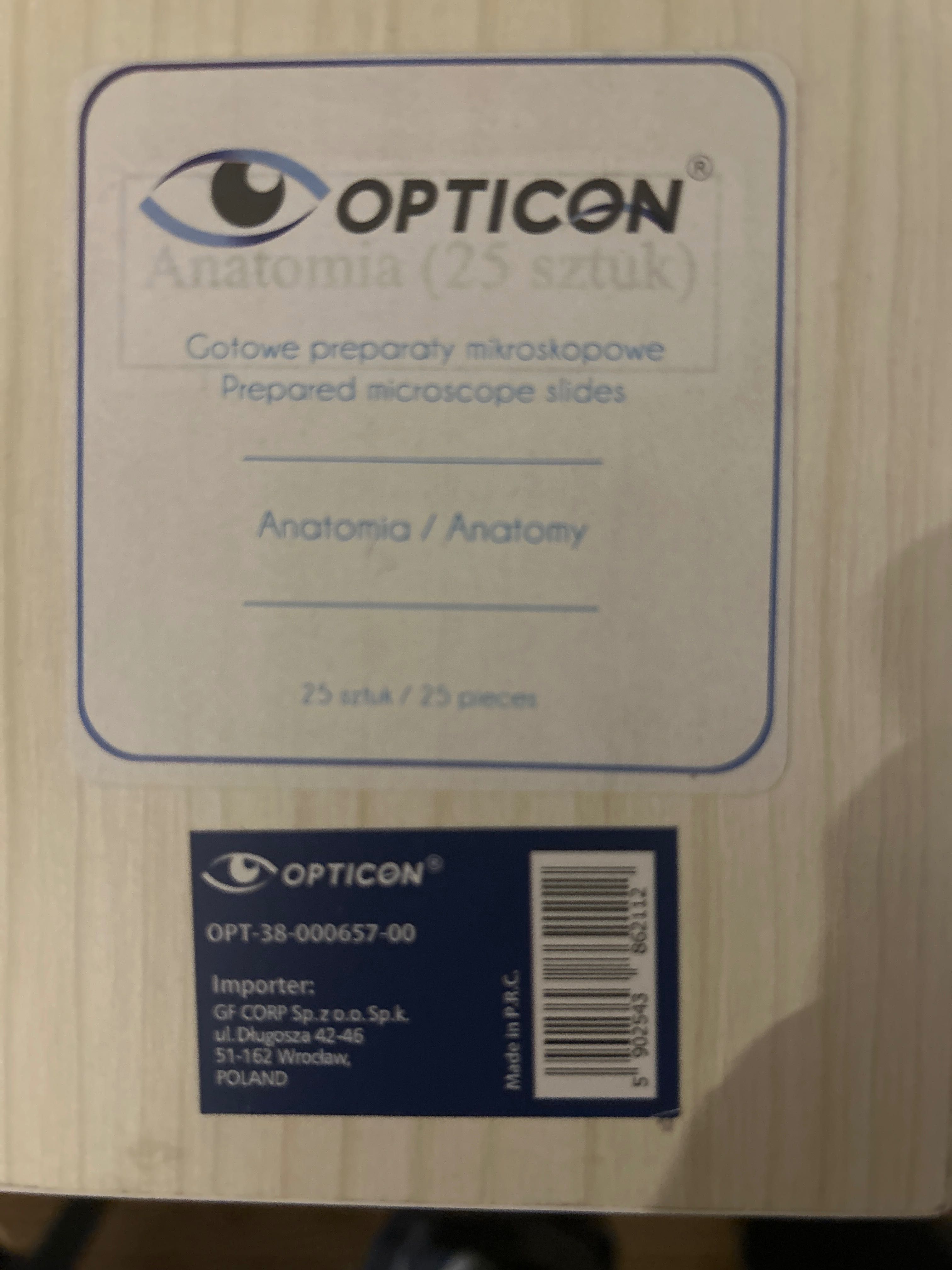 Mikroskop Opticon Investigator + 3 preparaty mikroskopowe