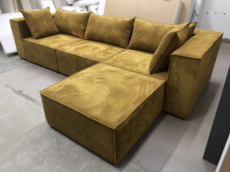 Narożnik sofa modułowa DARMOWA DOSTAWA kolor musztardowy dużo kolorów