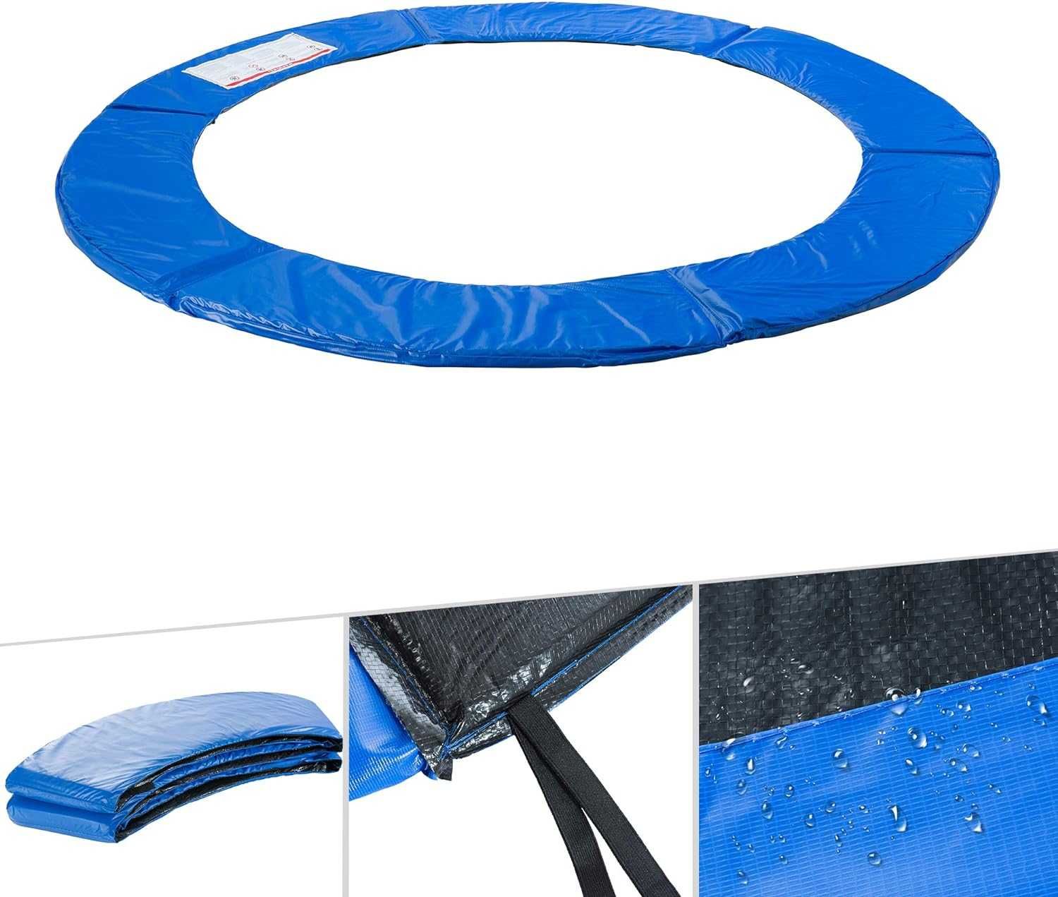 Накидка на пружини для батута 8ft (244-252 см) синя, захист на пружини