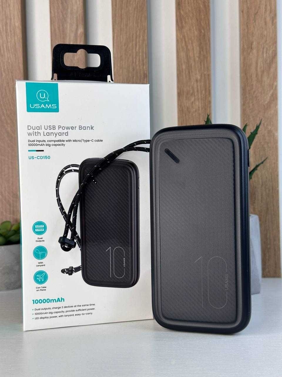 Power Bank Usams US-CD150 PB56 10000mAh 10W Black Павербанк Купити