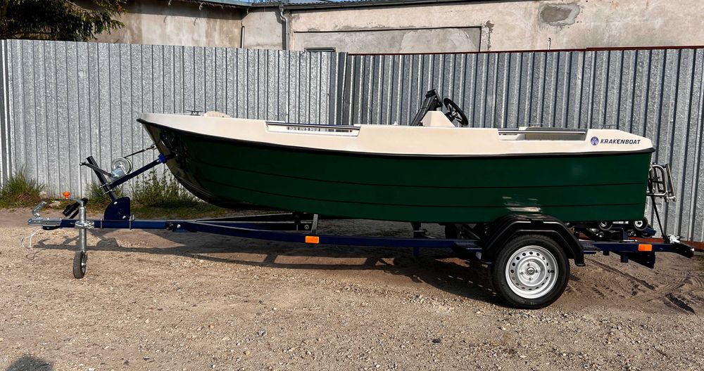 NOWA łódź łódka KRAKEN 380 OPEN z kierownicą SILNIK ELEKT. Rekreacyjna