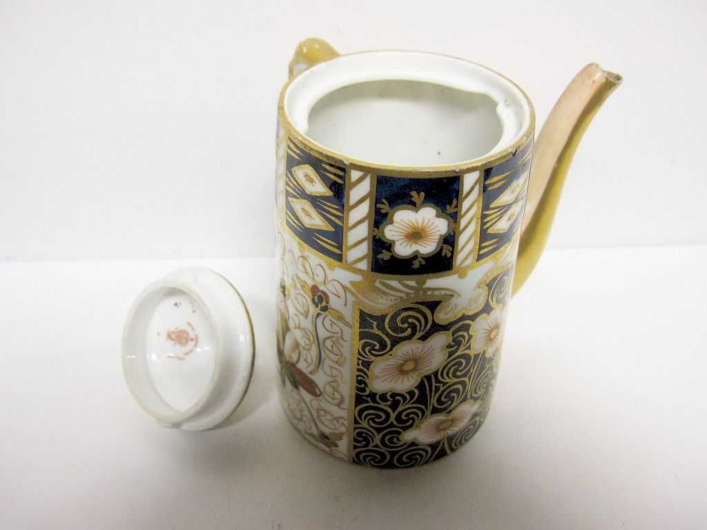 muito raro antigo bule de café em porcelana Imari - Royal Crown Derby