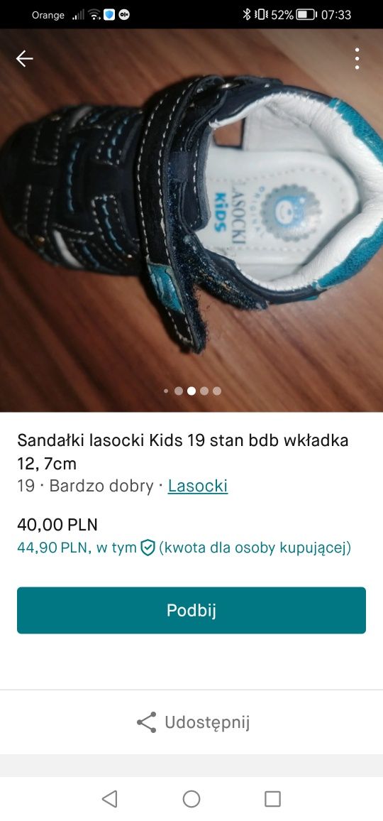 Sandałki lasocki Kids skórzane flexy 19