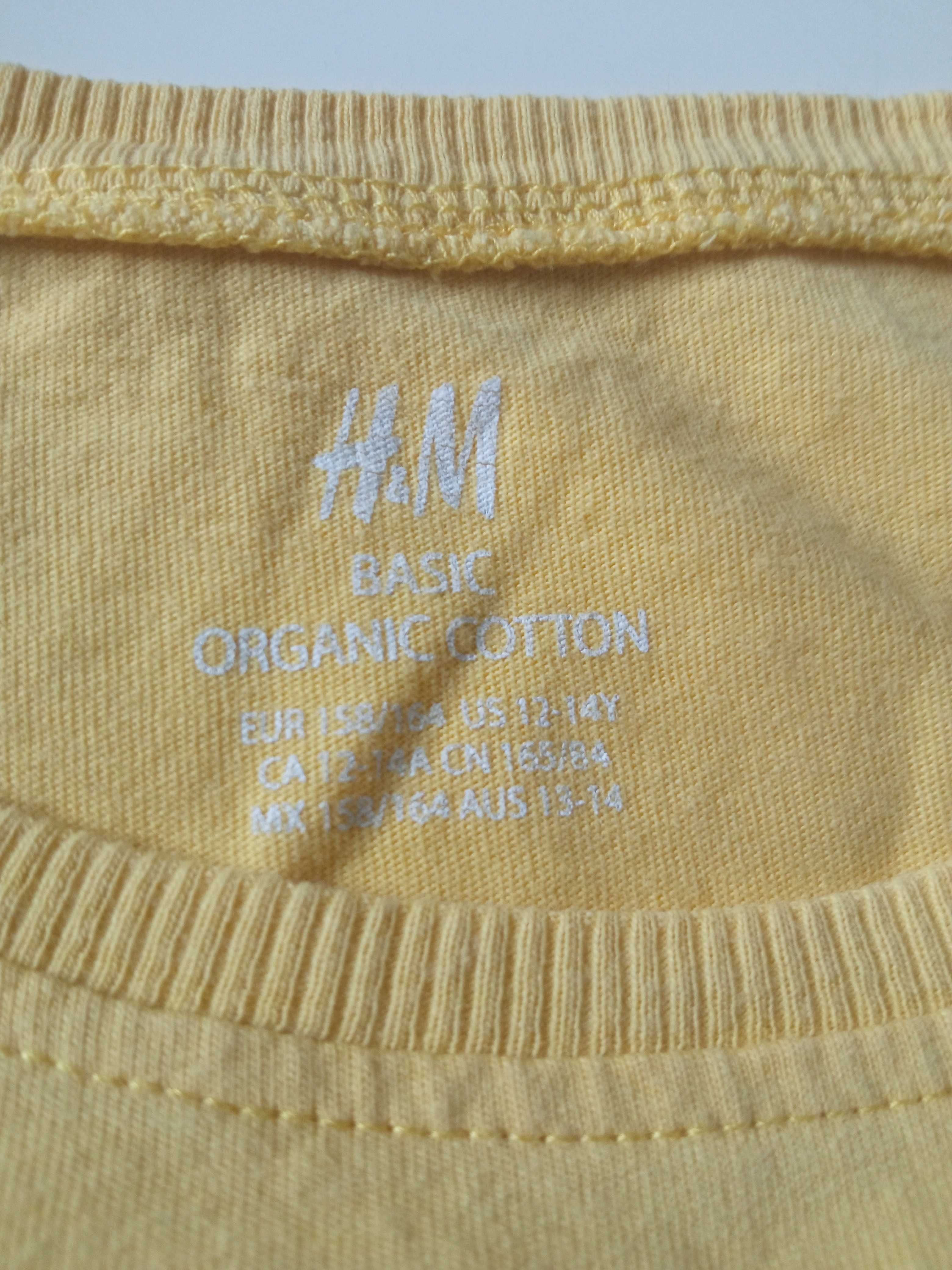 H&M młodzieżowa koszulka t-shirt bawełna r 158/164