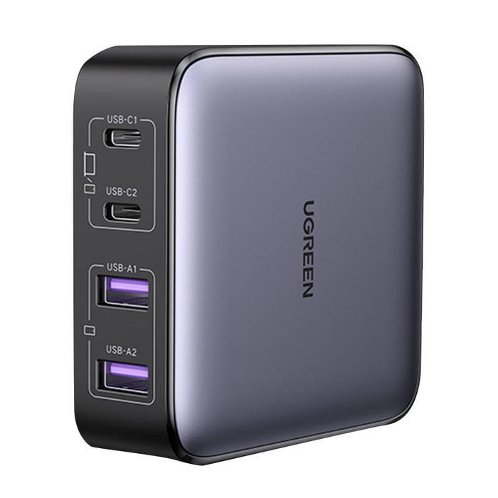 Ładowarka sieciowa UGREEN CD327 Nexode, 2x USB-C, 2x USB-A, GaN, 65W
