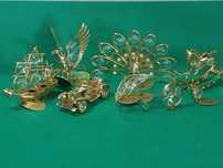 Miniaturas banhadas a ouro com cristal swarosvki