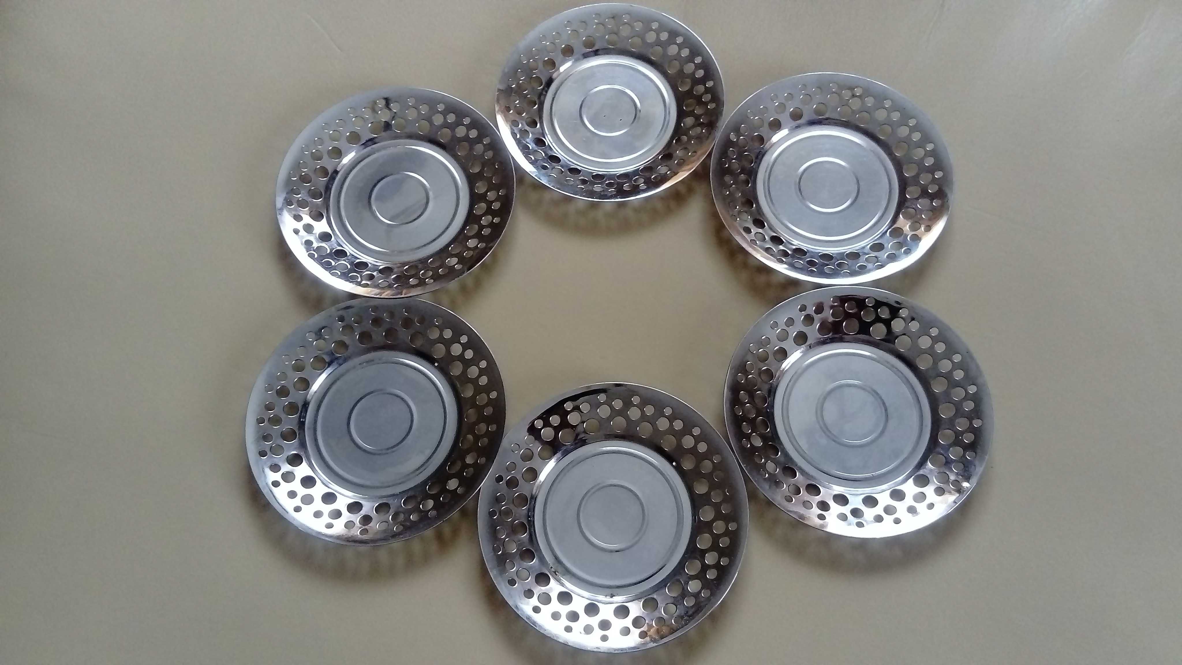 Metalowe, ażurowe podstawki pod szklanki - 6 szt